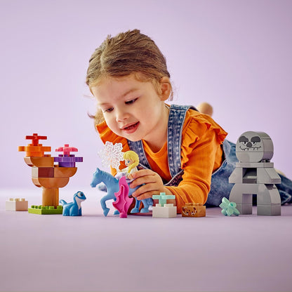 LEGO DUPLO Disney Elsa & Bruni in the Enchanted Forest, Frozen 2 Learning Toy for 2 Plus Year Old Toddlers, Girls & Boys, with 4 Characters Incl an Els Mini-Doll Figure, Birthday Gift Idea 10418