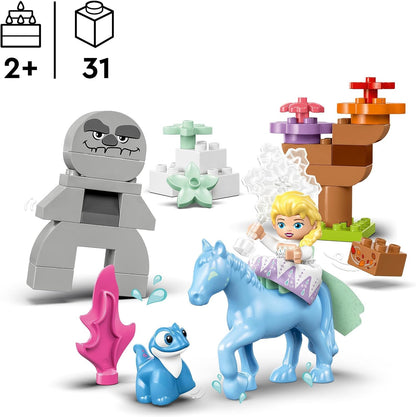 LEGO DUPLO Disney Elsa & Bruni in the Enchanted Forest, Frozen 2 Learning Toy for 2 Plus Year Old Toddlers, Girls & Boys, with 4 Characters Incl an Els Mini-Doll Figure, Birthday Gift Idea 10418