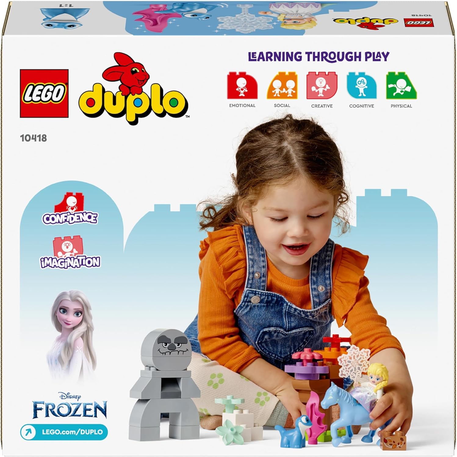 LEGO DUPLO Disney Elsa & Bruni in the Enchanted Forest, Frozen 2 Learning Toy for 2 Plus Year Old Toddlers, Girls & Boys, with 4 Characters Incl an Els Mini-Doll Figure, Birthday Gift Idea 10418