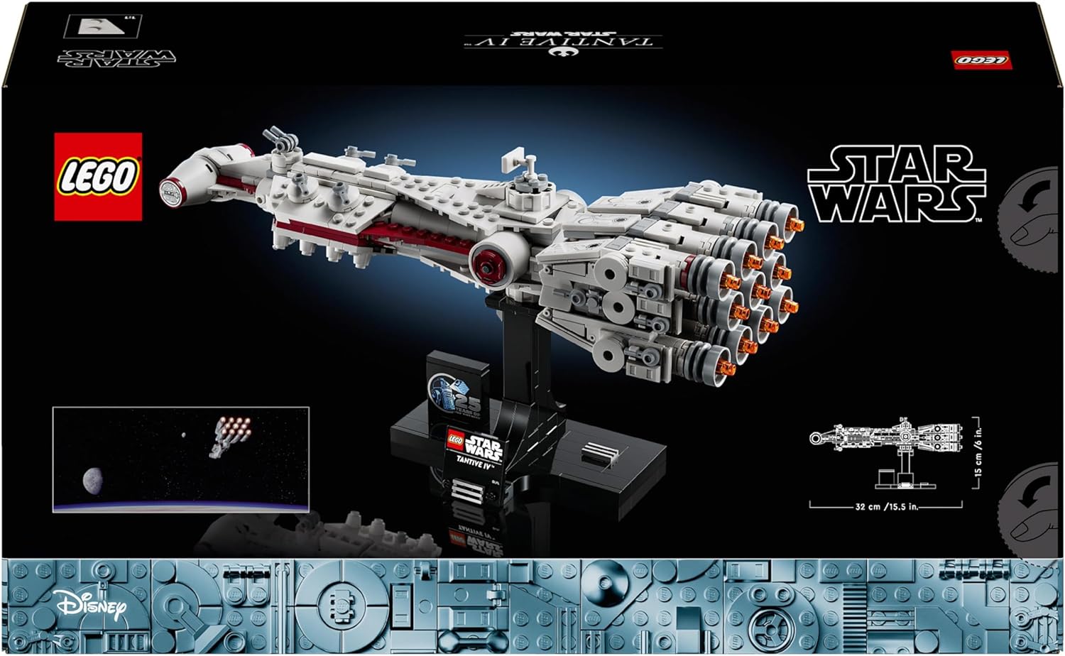 LEGO Star Wars Tantive IV Set, Collectible 25th Anniversary Starship Model Kit for Adults to Build, Iconic Vehicle from A New Hope, Memorabilia Home, Office Décor Gifts for Men, Women & Fans 75376
