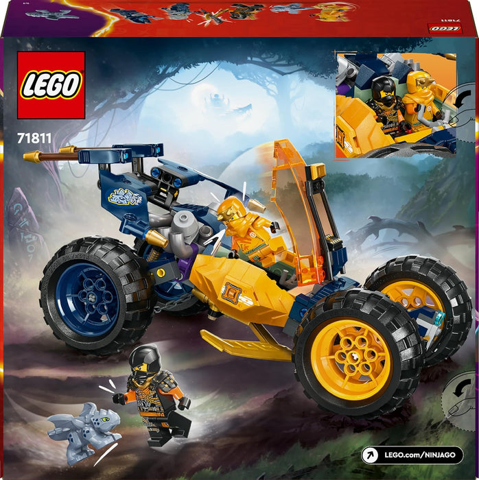 LEGO NINJAGO Arins Ninja-Geländebuggy, Ninja-Spielzeug mit Auto, Drache und 4 Mini-Figuren, Abenteuer-Set mit Buggy-Modell für Kinder, Geburtstagsgeschenk für Jungen und Mädchen ab 7 Jahren 71811