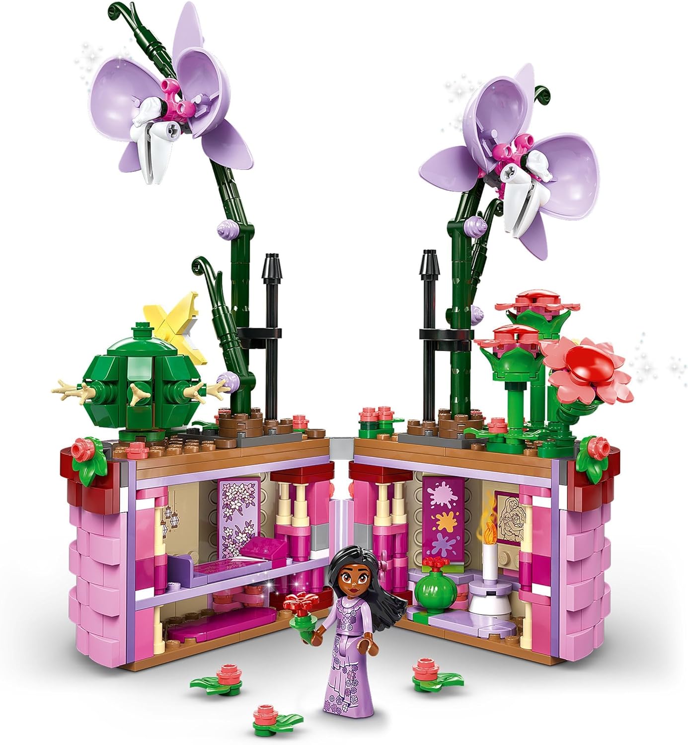 LEGO | Disney Encanto Isabela’s Flowerpot, Buildable Orchid Flower Toy for 9 Plus Year Old Kids, Girls & Boys, with Film Character Mini-Doll Figure, and Cactus, Fun Birthday Gift 43237