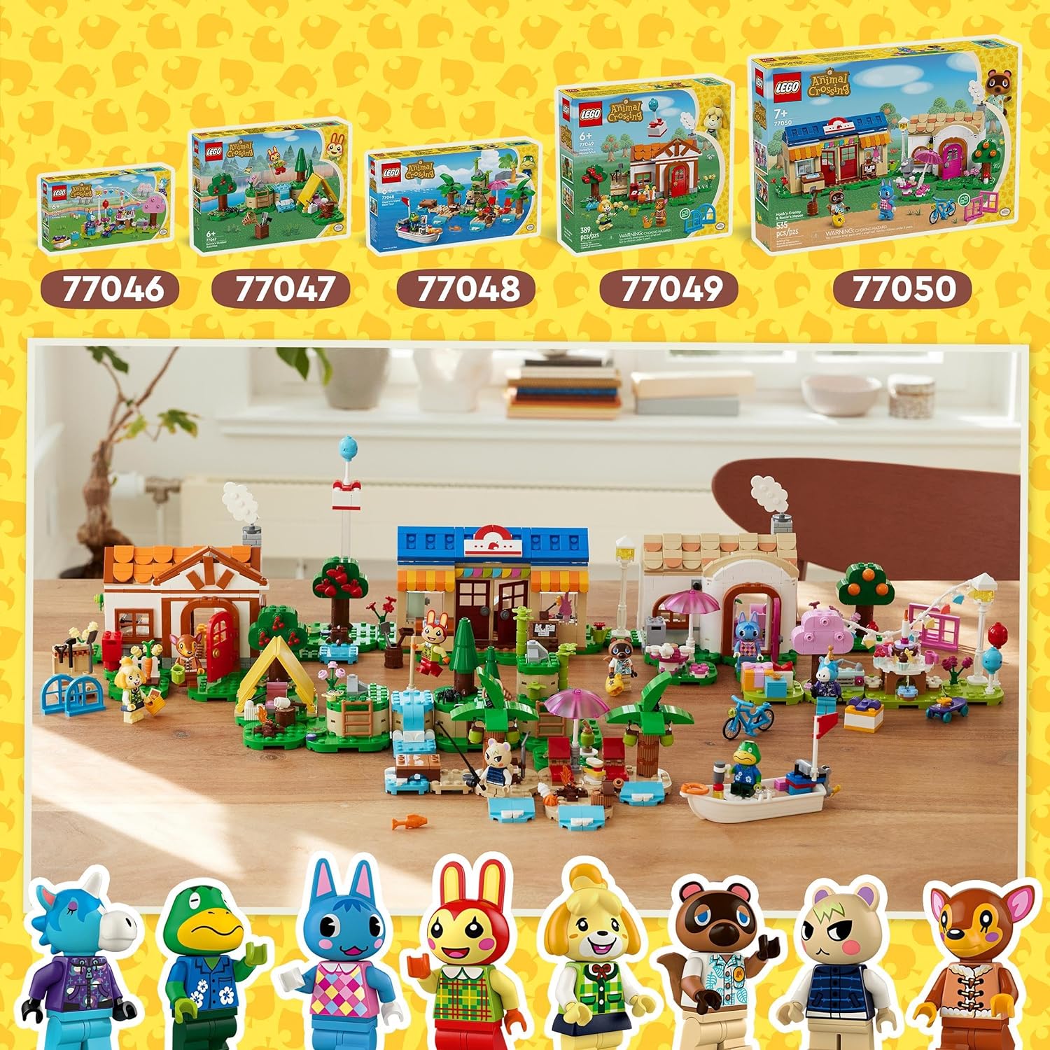 LEGO Animal Crossing Kapp’n’s Island Boat Tour, Buildable Creative Toy for 6 Plus Year Old Kids, Girls & Boys, Features 2 Minifigures from the Video Game Series Including Marshal, Birthday Gift 77048