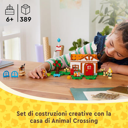 LEGO Animal Crossing Isabelle’s House Visit, Creative Building Toy for 6 Plus Year Old Kids, Girls & Boys, Includes 2 Minifigures from the Video Game Series Including Fauna, Birthday Gift Idea 77049
