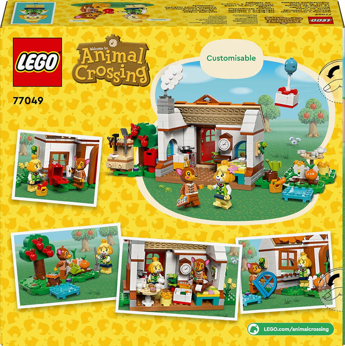 LEGO Animal Crossing Isabelle’s House Visit, Creative Building Toy for 6 Plus Year Old Kids, Girls & Boys, Includes 2 Minifigures from the Video Game Series Including Fauna, Birthday Gift Idea 77049