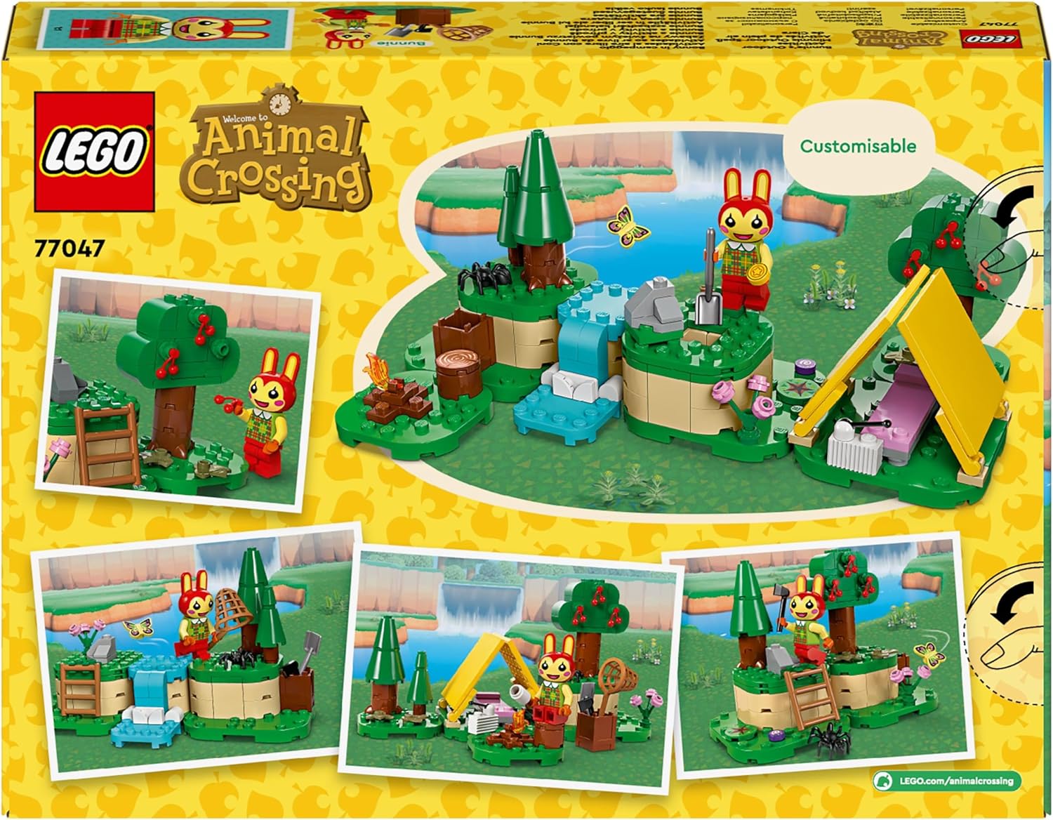 LEGO Animal Crossing Bunnie’s Outdoor Activities Buildable Creative Play Toy for 6 Plus Year Old Kids, Girls & Boys, with Tent and Rabbit Minifigure from the Video Game, Birthday Gift Idea 77047