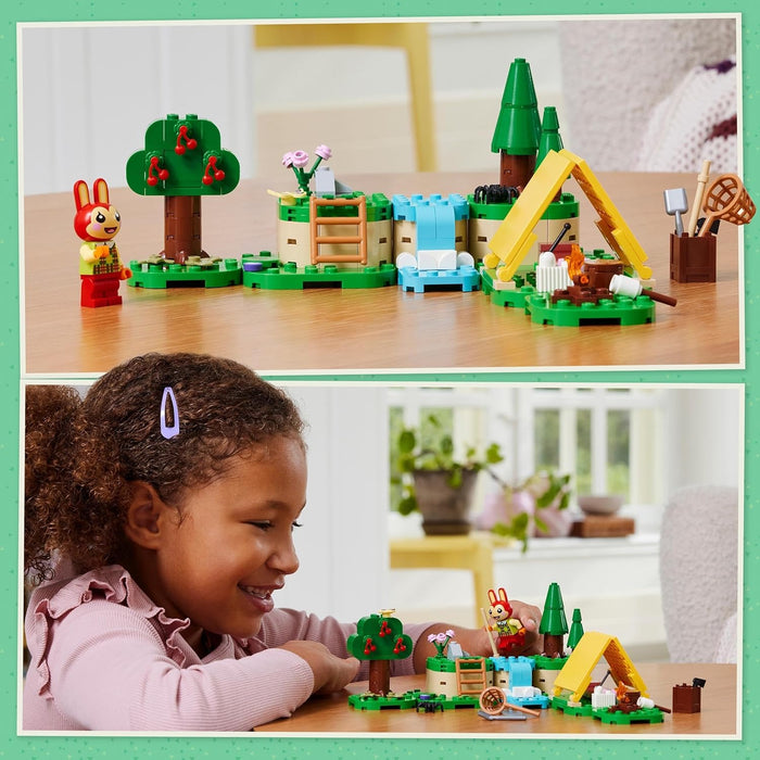 LEGO Animal Crossing Bunnie’s Outdoor Activities Buildable Creative Play Toy for 6 Plus Year Old Kids, Girls & Boys, with Tent and Rabbit Minifigure from the Video Game, Birthday Gift Idea 77047