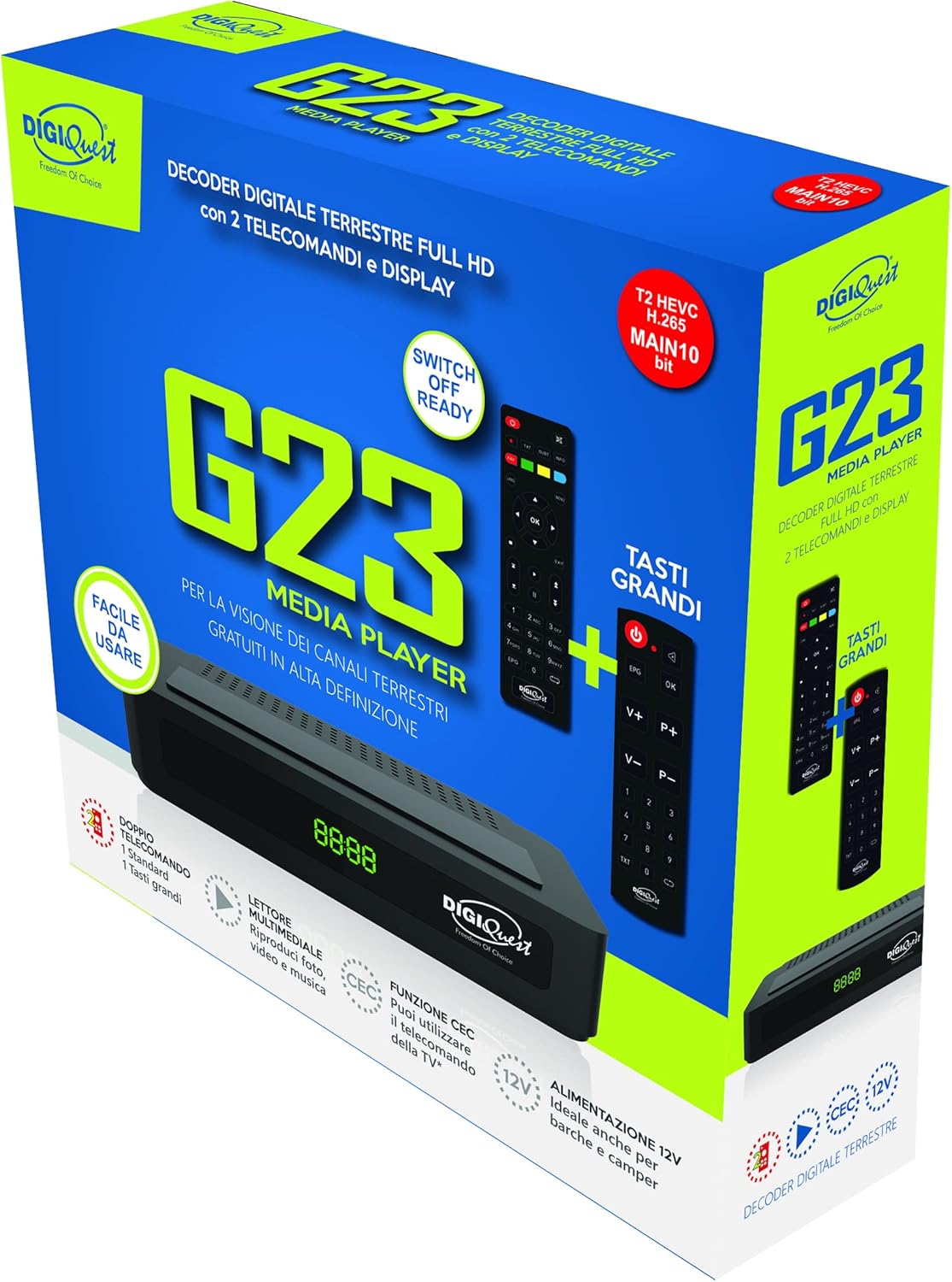 Digiquest G23+Easy Rcu+Tlc Tasti Gr