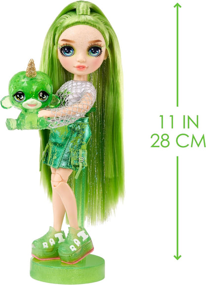 Rainbow High Fashion Doll with Slime & Pet - Jade (Green) - 28 cm Shimmer Doll with Sparkle Slime, Magical Pet and Fashion Accessories - Kids Toy - Great for Ages 4-12 Years