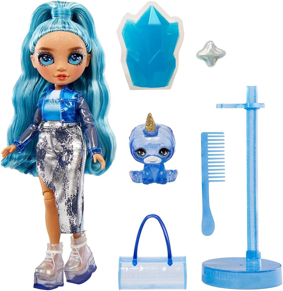 Rainbow High Fashion Doll with Slime & Pet - Skyler (Blue) - 28 cm Shimmer Doll with Sparkle Slime, Magical Pet and Fashion Accessories - Kids Toy - Great for Ages 4-12 Years