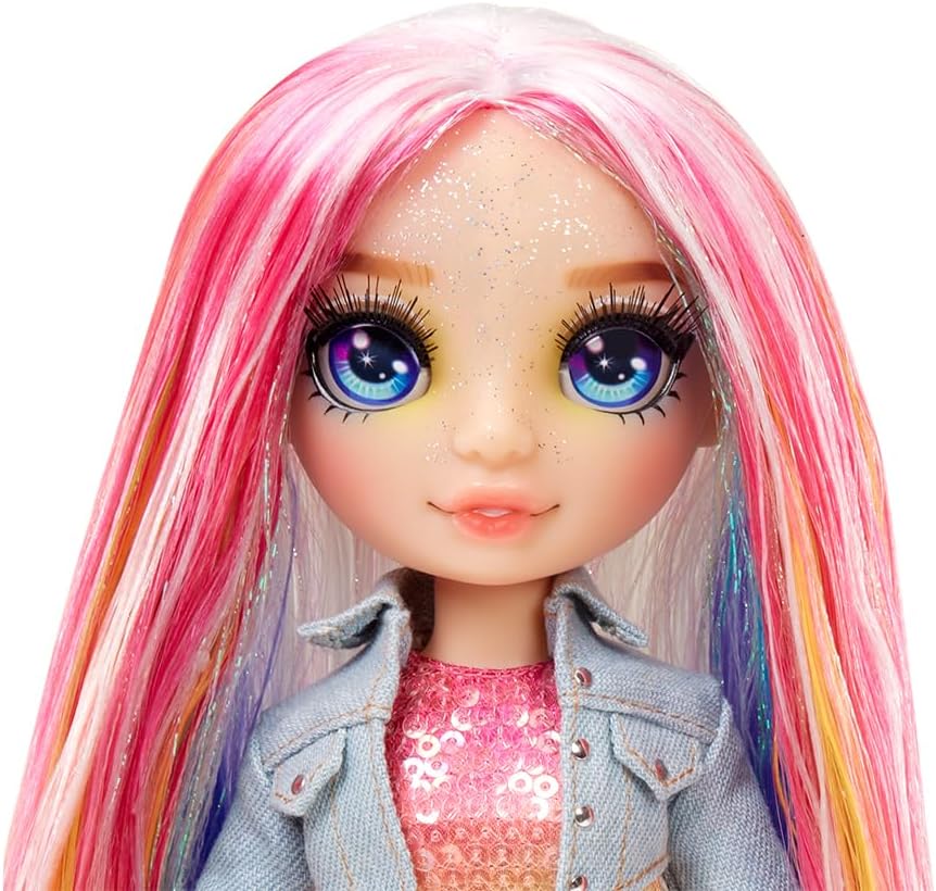 Rainbow High Fashion Doll with Slime Kit & Pet - Amaya (Arco Iris) - Muñeca Centelleante de 28 cm con Cieno Brillante DIY, Mascota Mágica y Accesorios de Moda - Juguete Infantil - Edades de 4-12 Años