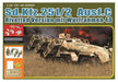 1/35 WW.II German Army Sd.Kfz.251 Ausf.C Rivet Wolf Ramen 40 Model with 4 Figures Included Plastic Model
