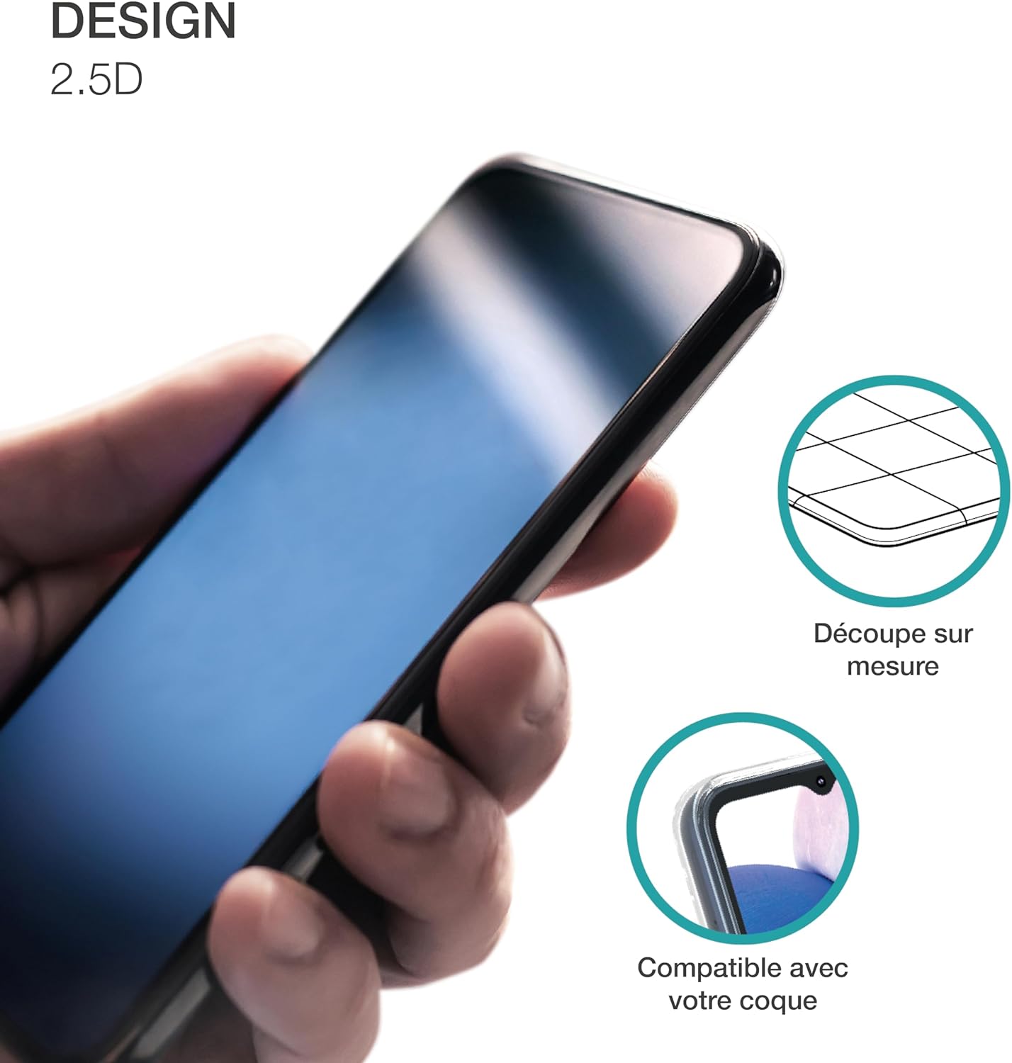 Bigben 3D Tempered Glass Screen Protector for Samsung Galaxy S24 Ultra + SmartFrame