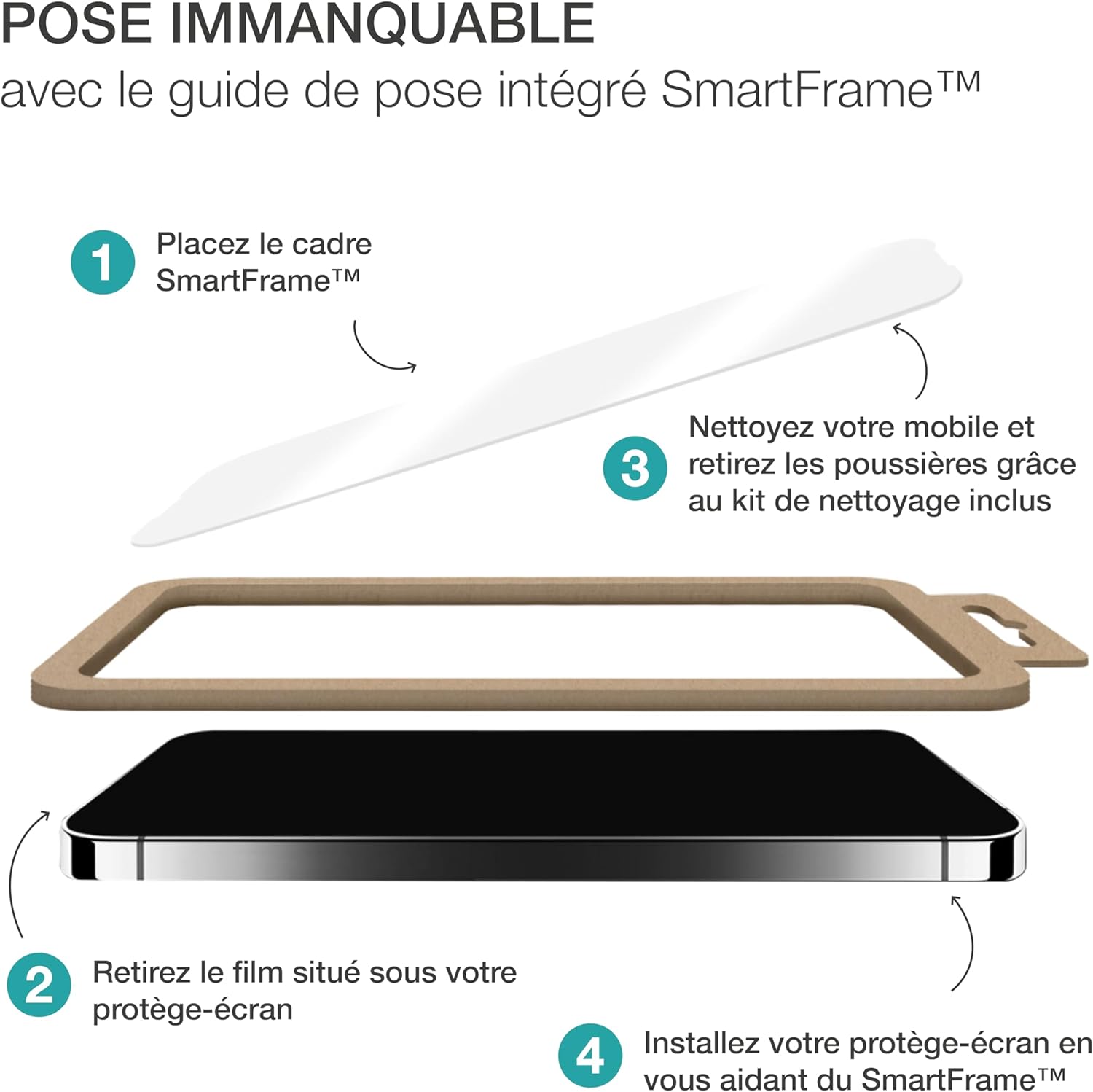 Bigben 3D Tempered Glass Screen Protector for Samsung Galaxy S24 Ultra + SmartFrame