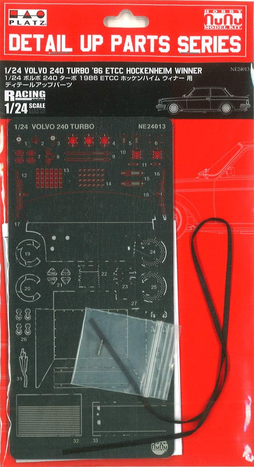 Platz NuNu 1/24 Scale Detail Up Parts for 240 Turbo 86 ETCC Hockenheim Winner - Plastic Model Building Kit # NE24013