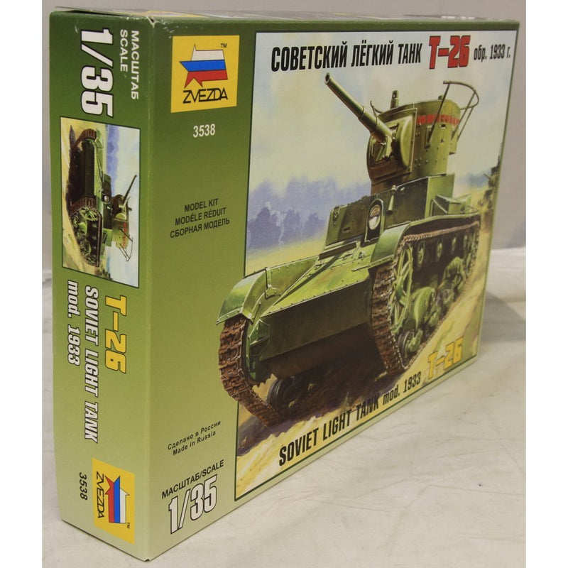 Zvezda 500783538 – 1: 35 WWII Russian Tank T 26