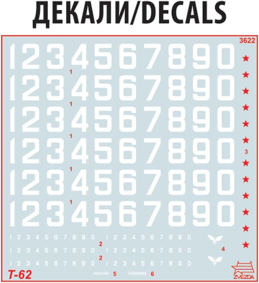 Zvezda 3622 T-62 Soviet Main Battle Tank 1:35 Model Kit