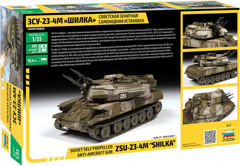 Zvezda - 1/35 Zsu-23-4m Shilka Soviet Anti Aircraft Gun - ZVE3635