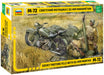 Zvezda 500783651-1:35 WWII Russische motorfiets M-72 met vijzel