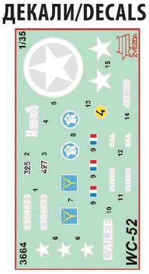 Zvezda - Model Car Us WWII Military Multi-Purpose Vehicle 3/4t Dodge Wc-52 3664| 1:35