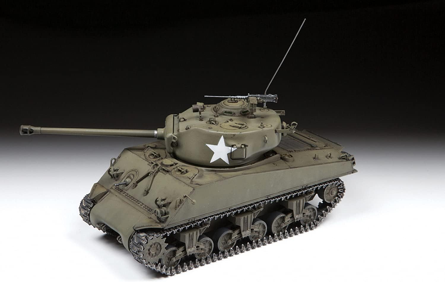 Zvezda 3676 1:35 M4A3 (76) W Sherman Model, Plastic Kit for Assembly, Detailed Replica, Unvarnished