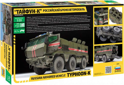 Zvezda 3701 Typhoon K 6x6 MRAP 1:35 Plastic Model Truck Kit