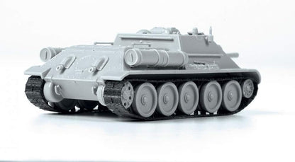 Zvezda 5043 1:72 SU-122 Soviet Tank Destroyer Model, Plastic Kit for Assembly, Detailed Replica, Unvarnished