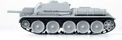 Zvezda 5043 1:72 SU-122 Soviet Tank Destroyer Model, Plastic Kit for Assembly, Detailed Replica, Unvarnished