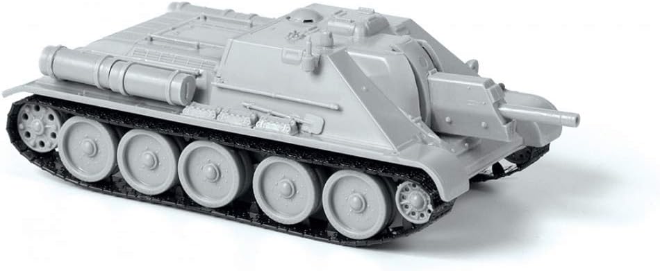 Zvezda 5043 1:72 SU-122 Soviet Tank Destroyer Model, Plastic Kit for Assembly, Detailed Replica, Unvarnished