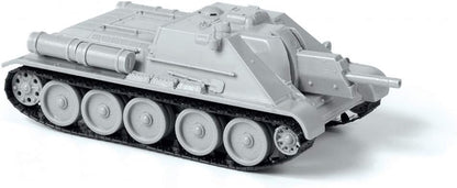 Zvezda 5043 1:72 SU-122 Soviet Tank Destroyer Model, Plastic Kit for Assembly, Detailed Replica, Unvarnished