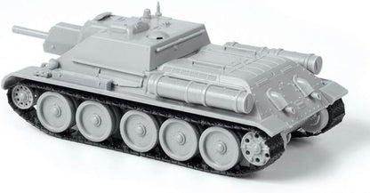Zvezda 5043 1:72 SU-122 Soviet Tank Destroyer Model, Plastic Kit for Assembly, Detailed Replica, Unvarnished