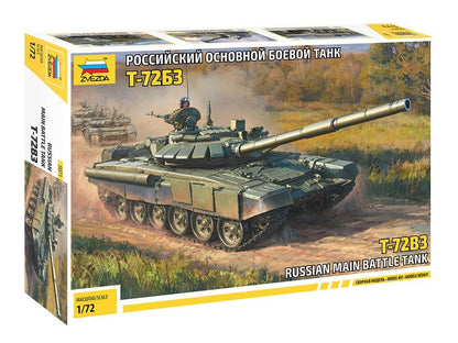 Zvezda -5071 T-72 B3 Main Battle Tank, Scale 1/72, Model Kit, ZS5071