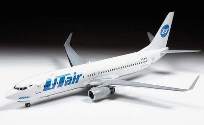 Zvezda- Fahrzeug 500787019-1:144 Boeing 737-800, maqueta, construcción de Modelos, Hobby, Manualidades, Kit de plástico, Color Plateado (7019