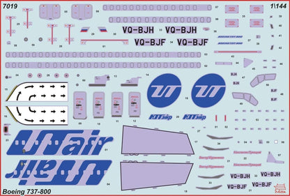 Zvezda- Fahrzeug 500787019-1:144 Boeing 737-800, maqueta, construcción de Modelos, Hobby, Manualidades, Kit de plástico, Color Plateado (7019