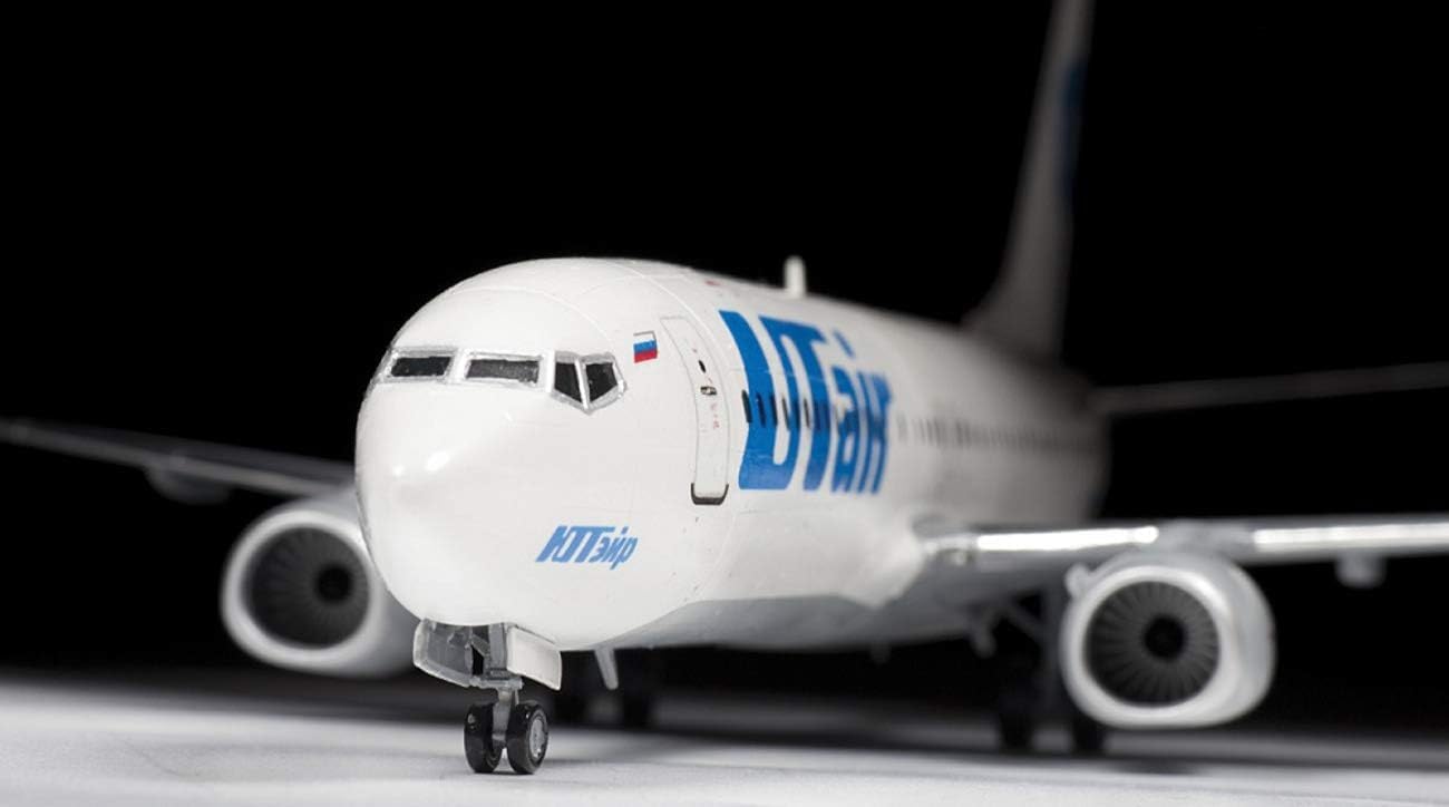 Zvezda- Fahrzeug 500787019-1:144 Boeing 737-800, maqueta, construcción de Modelos, Hobby, Manualidades, Kit de plástico, Color Plateado (7019