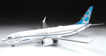 Zvezda- Boeing 737-8 MAX Other License vehículo 500787026-Boeing 144-Maqueta de construcción (1:144), Color Plateado, Mittel (7026