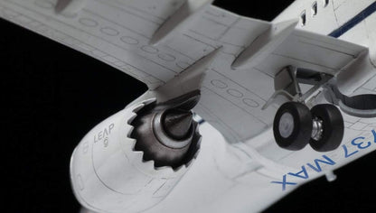 Zvezda- Boeing 737-8 MAX Other License vehículo 500787026-Boeing 144-Maqueta de construcción (1:144), Color Plateado, Mittel (7026