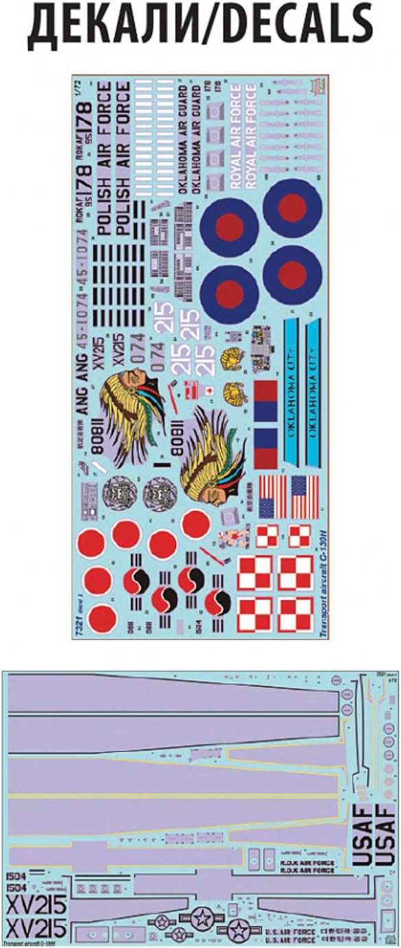 Zvezda 530007321 1:72 C-130 H Hercules Model Kit, Plastic Kit, Assembly Kit, Detailed Replica 7321 Multi-Coloured