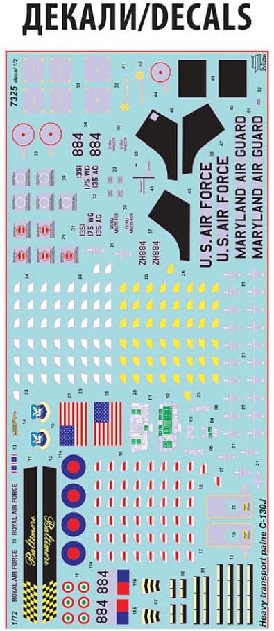 Zvezda -7325 Hercules C-130J, Scale 1/72, Model Kit, ZS7325