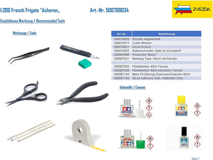 Zvezda Model – Z9034 – French frigate Acheron – Scale: 1: 200.-