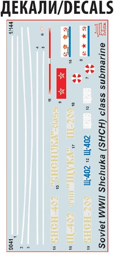 Zvezda 1:144 Shchuka Class Russian Submarine Model Kit