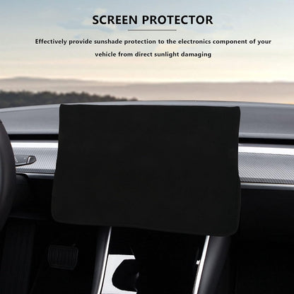 Thourmty Screen Protection Cover, Center Console Display Sleeve Protector for Sunshade and Screen Protection Center Console Display Cover Sleeve(Black