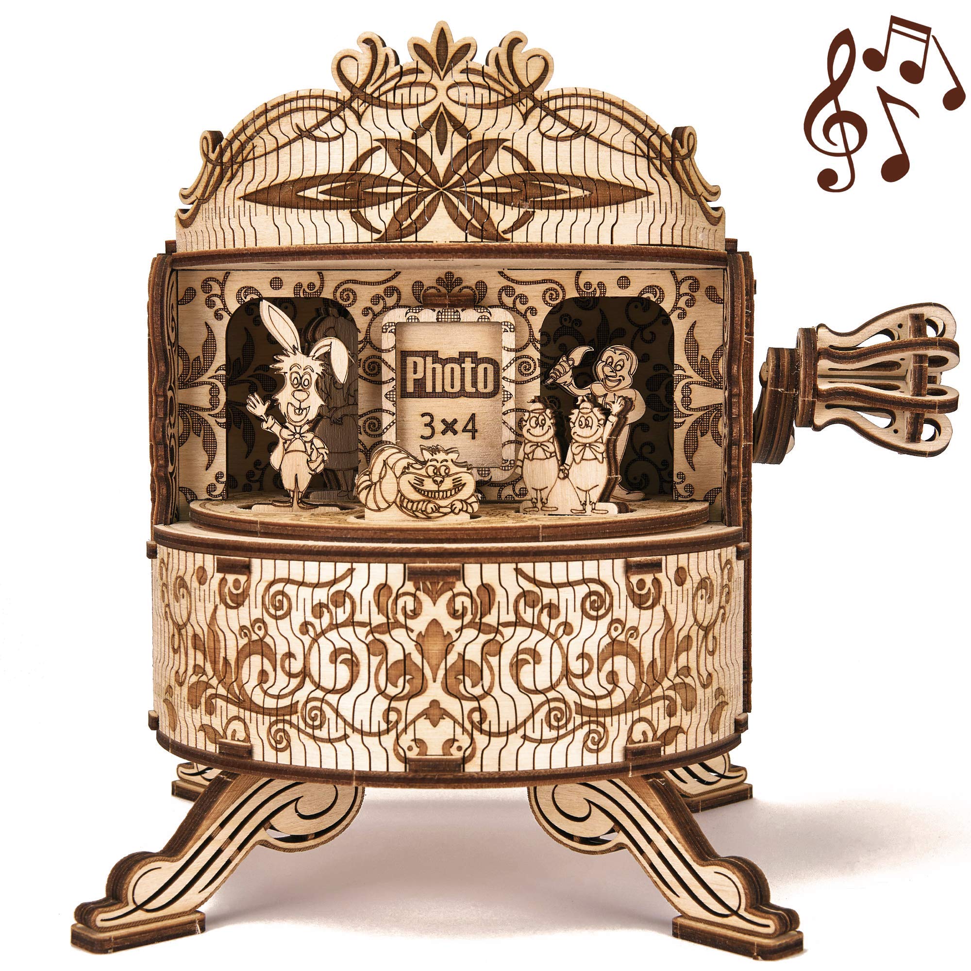 Wood Trick - Grand Piano - Puzzle 3D en Bois - Casse Tete Adulte - Maquettes à Construire - Casse-tête découpée au Laser - 36 pièces (Théâtre de fées