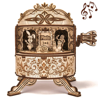 Wood Trick - Grand Piano - Puzzle 3D en Bois - Casse Tete Adulte - Maquettes à Construire - Casse-tête découpée au Laser - 36 pièces (Théâtre de fées