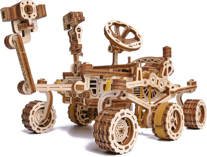 Wood Trick Mars Rover Mechanical 3D Wooden Puzzles for Adults and Kids to Build - Rides up to 13 ft - 7.9x4.7 in - Model Kits for Adults - DIY Wooden Models for Adults to Build