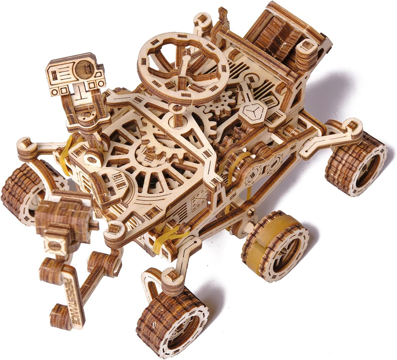 Wood Trick Mars Rover Mechanical 3D Wooden Puzzles for Adults and Kids to Build - Rides up to 13 ft - 7.9x4.7 in - Model Kits for Adults - DIY Wooden Models for Adults to Build