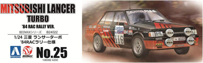 1/24 scale 1984 RAC Rally Mitsubishi Lancer Turbo model kit by Aoshima BeeMax