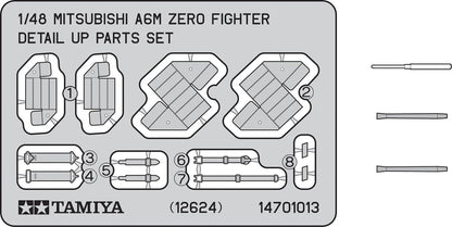 Mitsubishi A6M Zero Fighter Photo-Etched Detail Set 1/48 Tamiya (Japan Import