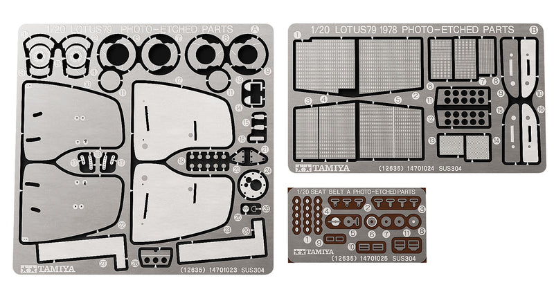 Modellino 1978 Lotus Type 79 Photo Etch Parts Scala 1:20, TAM20060 (Importato da Giappone