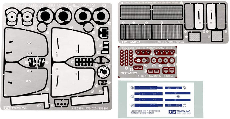 Tamiya 300012639 Photo-Etched Parts Set Lotus Type 79 No 20061 1:20